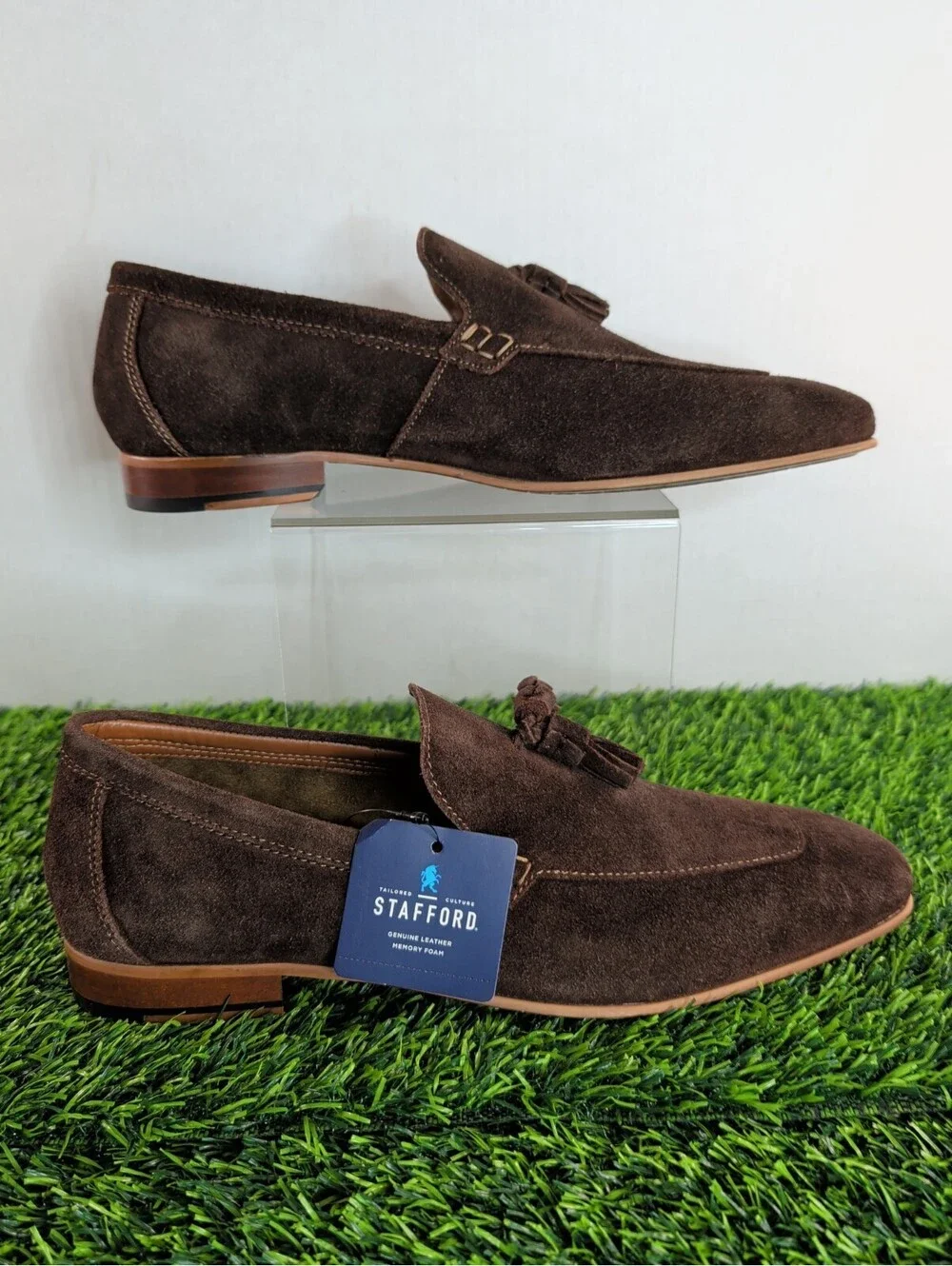 Stafford Digby Dark Brown Suede Loafer Men's Size 9M